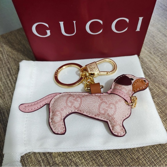 Gucci pink dog bag decorative keychain - Picture 1 of 5